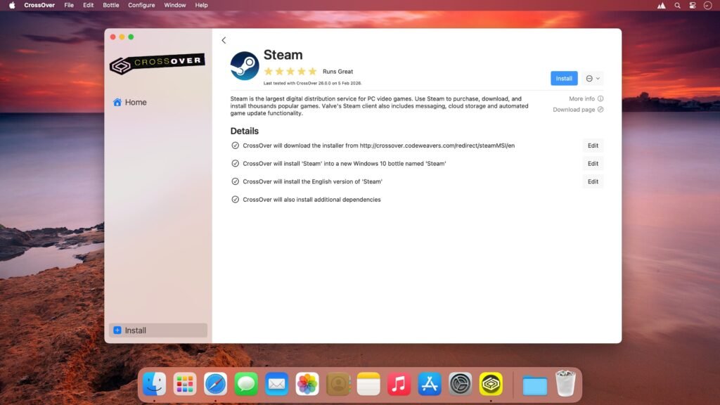 CrossOver 26.0.0 for MacOS