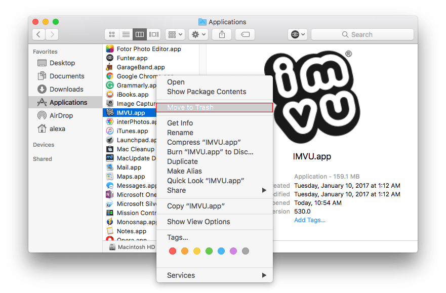 IMVU Client 551.14 for MacOS Download