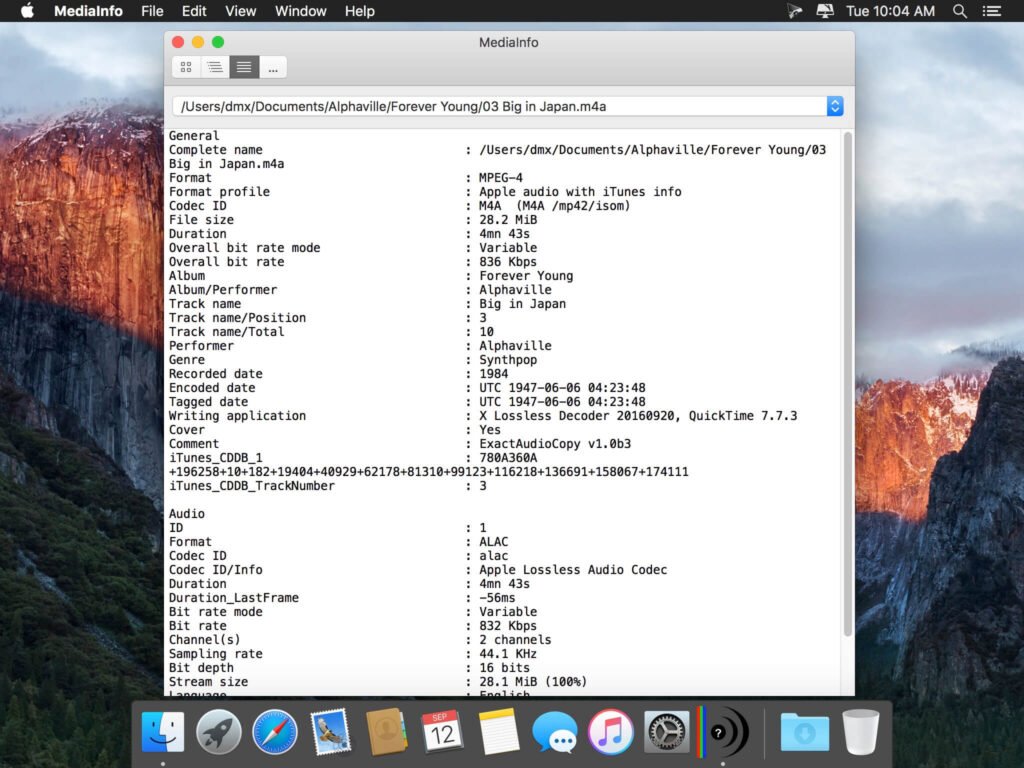 MediaInfo 26.01 for MacOS