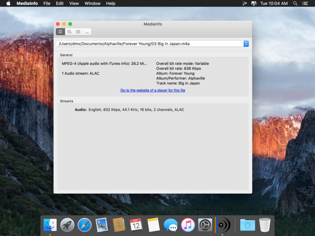 MediaInfo 26.01 for MacOS Download
