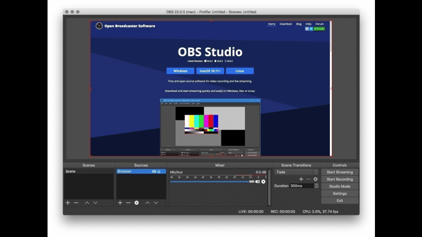 OBS Studio 32.0.4 for MacOS