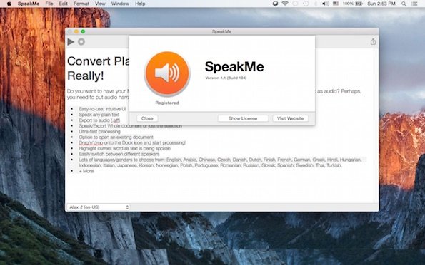 SpeakMe 3.4.3 for MacOS