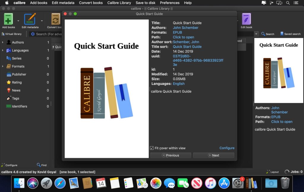 Calibre 9.7.0 For MacOS