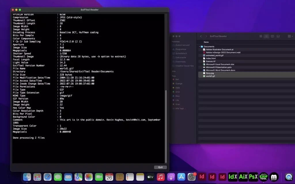 Phil Harvey ExifTool 13.54 for MacOS